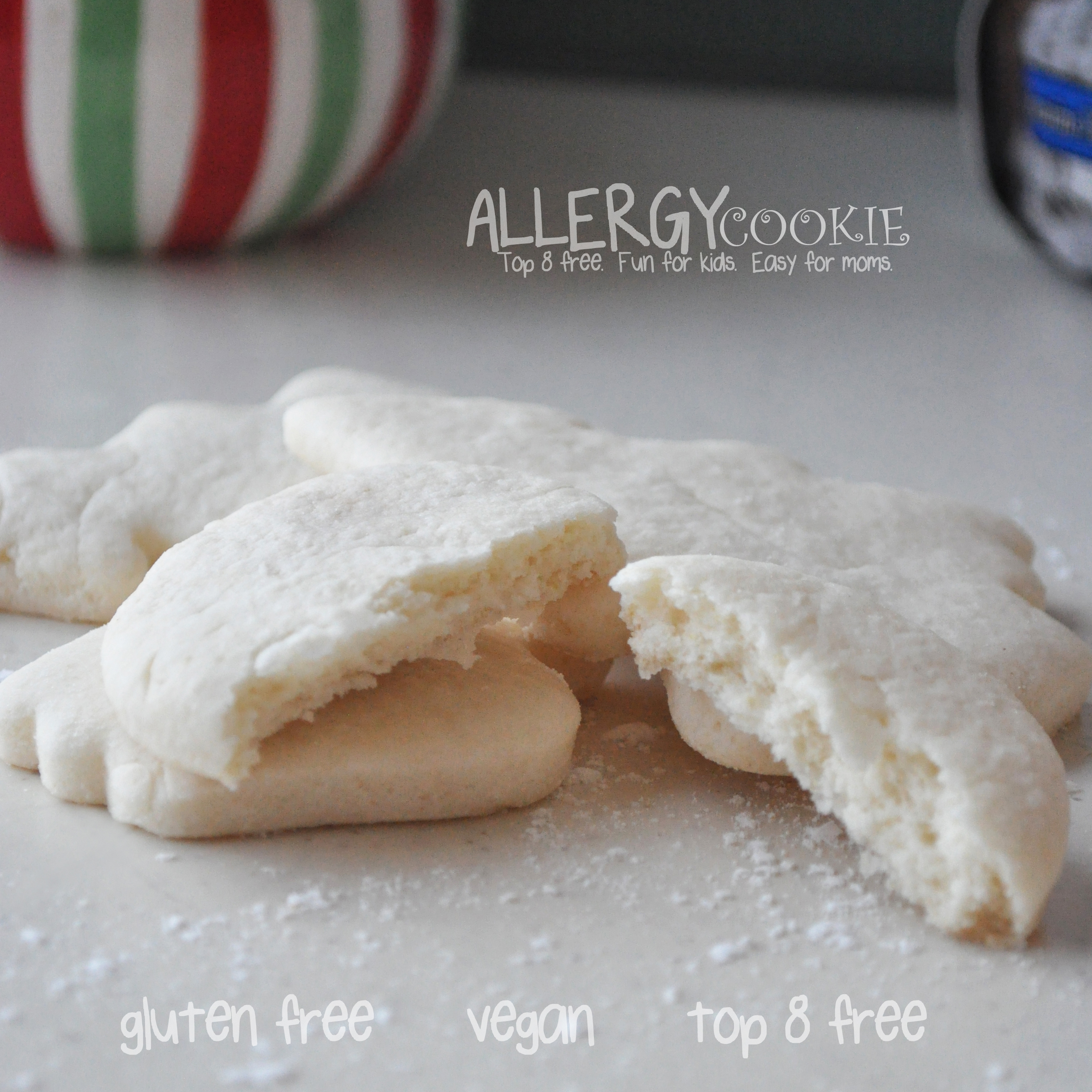 Soft Sugar Cookies (gluten free, vegan, top 8 free)