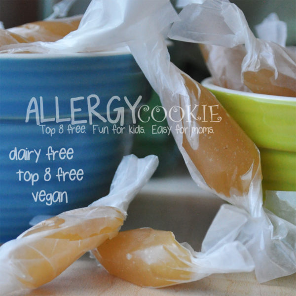 Homemade Caramels (dairy free, soy free, top 8 free) Allergy Cookie