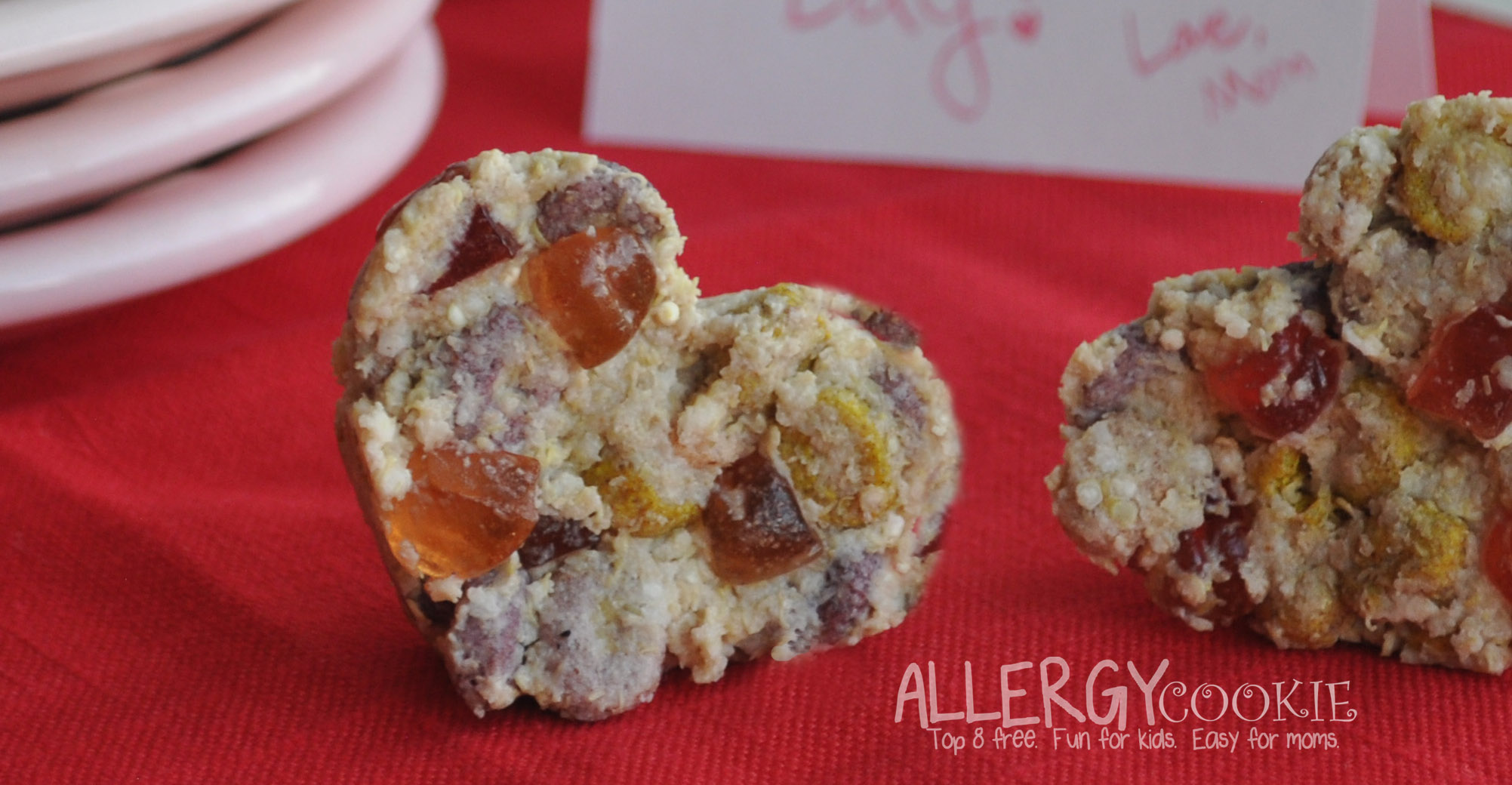 Read more about the article Fruity Valentine No Bake Cookies (shhh, they’re healthy too!)