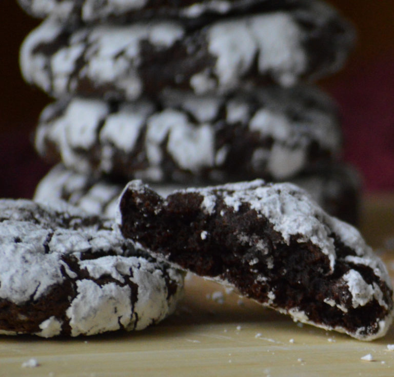 Chocolate Cream Cheese Crinkle Cookies {GF, PlantBased, Top8Free